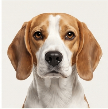 Rescue dog portrait, beagle