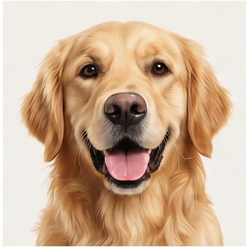 Rescue dog portrait, golden retriever